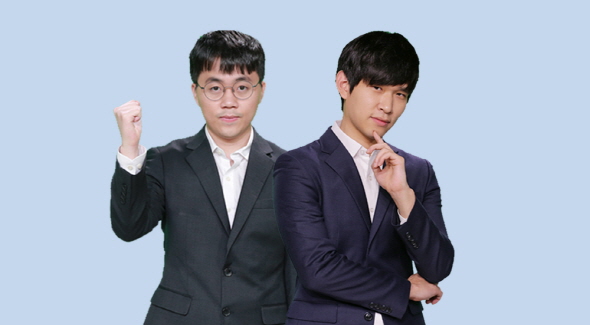 ▲신민준 9단(왼쪽)과 이지현 9단이 아시안게임 대표팀에 최종 합류했다.